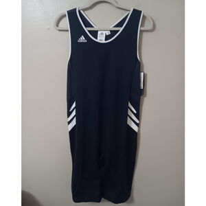 VTG 2003 ADIDAS RUNNING TM SPEEDSUIT Men's 2XL Track Navy/White NEW NWT